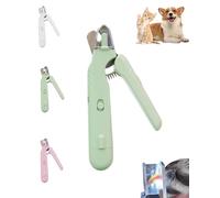 Safetrim Precision Nail Clipper Dogs, Led-Guided Precision Dog Grinder, Quiet Low Noise Nail Clipper for Pet, Quick Sensor and Safety Guard, Every Trim Safe,Smooth (Green)