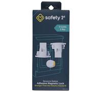 Safety 1ˢᵗ® Secure-to-Explore Adhesive Magnetic Locks, 2 Locks and 1 Key, White
