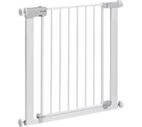 Safety 1st Auto-Close, Extendable Safety Gate, Pressure Fit Stair Gate, Baby Gate also suitable for Dogs, Six Months to Two Years, Metal White