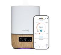 Safety 1st Connected Smart Humidifier - 1 Gallon (3.8L) Tank Size, Cool Mist Humidifier with Hygrometer and Nightlight, and Whisper Quiet for Baby Bedroom, Nursery, iOS and Android Compatible
