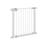 Safety 1st Easy Close Extendable Safety Gate, Pressure Mount Stair Gate, Baby and Dog Barrier, 6 months to 2 years, Metal White (metallic white)