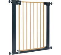 Safety 1st Easy Close Metal Gate, Baby Stair Gate Pressure Fit, 73-80cm (max. 108cm), Easy-Closing Baby Safety Gate, One-Hand Opening, No-Screw Installation, Double Lock System, Wood Effect