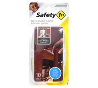 Safety 1st, Spring-Loaded Cabinet & Drawer Latches, 10 Pack