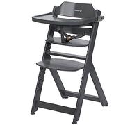 Safety 1st Timba Wooden Highchair, Adjustable Baby Highchair with Detachable Tray, 6 Months-10 Years, Warm Grey