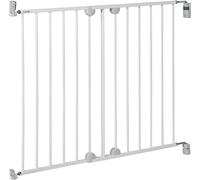 Wallfix Gate, Extendable Baby Gate for stairs and doors, Easy Close Extending Gate, Screw Fit, for Adjustable Widths 62-102 cm, in metal, colour white