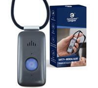 Safety+ 4G Medical Alert System: Fall Detection, GPS Location, 24/7 Monitoring, Mobile Caregiver App, Small, Lightweight-Call to Activate Wireless Call Button, Personal Safety, Wearable Panic Button