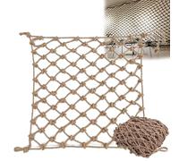 Safety Anti-Fall Fence Netting 10x20FT / 3x6M, Decorative Hemp Rope Net for Garden, Indoor Climbing Grid, Balcony & Stair Railing Protection (1cm Diameter)