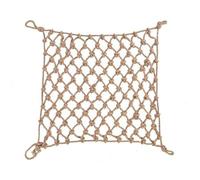 Safety Anti-Fall Net for Kids & Pets Hand-Woven Thick Jute Rope Durable Mesh Garden Plant Protection Playground Hammock Customizable Size (1x1m 8mm)