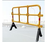 Safety Barricade，，Expandable Mobile Safety Sign Barricade - 3ft High Yellow Plastic Guardrail, Portable Safety Barrier for Road & Construction Fencing, Durable & Versatile Traffic Control So