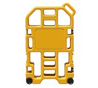 Safety Barricade，，Expandable Safety Barricade Barrier with Handle & Casters, 100cm Height Plastic Roadblock Fencing for Traffic, Hospitals, Airports - Set of 2