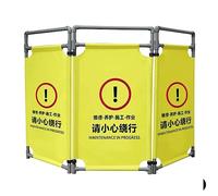 Safety Barricade，，High Visibility Foldable Safety Barricade - 3ft Portable Caution Sign Barrier Gate with Heavy Duty PVC Frame, Lightweight Yellow Security Sign