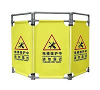 Safety Barricade，，High Visibility Foldable Safety Barricade - 3ft Portable Caution Sign Barrier Gate with Heavy Duty PVC Frame, Lightweight Yellow Security Sign