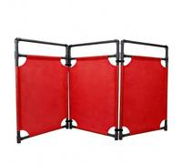 Safety Barricade, High Visibility Foldable Security Gate Barrier with PVC Frame for Maintenance and Construction Precautions, Portable Safety Fence
