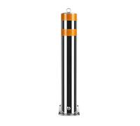 Safety Barrier Bollard, Strong Parking Barrier, Safety Bollard Covers with Reflective Strips and Hanging Ring, for Entrances Driveways(Yellow-1pcs,100cm/39.4in)