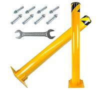 Safety Barrier Bollard with Reflective Film for Enhanced Visibility and Concrete Filling Capability