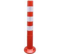 Safety Barrier Post, 1 Piece Traffic Sign Support, ing Guidance Post, Entrance Pathway Safety Barrier with Warning Cone (Red & White) - & Weather-Resistant