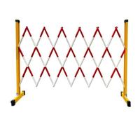 safety barriers Folding Barricade Mobile and Extendable Barrier Fence for Electrical Works with Two Wheels at The Base(1.2m x 2m/3.9ft x 6.5ft)