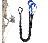 Safety belt for construction work, shock-absorbing collection ropes with carabiner hook, safety lead for fall protection, for dogs and children, for construction work and roofing, for tree climbing