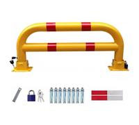 Safety Bollard Parking Barrier，U-Shaped Longmen Ground Lock，Garage Anti-Theft Placeholder Lock Parking Pile Stopper Road Stakes (Color : Yellow, Size : 13.3 * 31.8in)