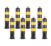Safety Bollard Parking Post, Removable Bollard, Yellow Powder Coated Safety Parking Barrier Post, for Traffic Control, Driveway Barrier, Parking Pole(8PCS - Yellow,550mm/21.6in)