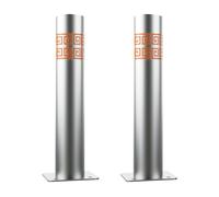Safety Bollard Post, Bollard Post Driveway Barrier with Expansion Bolts, Stainless Steel Parking Bollard, Strong Parking Barrier, for Construction Sites, Facility Management, Garage(Orange (