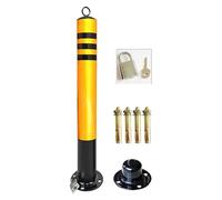 Safety Bollard Post - Driveway Barrier Traffic Barricade, Removable Parking Space Lock, Reflective Stop Sign for Traffic Sensitive Areas