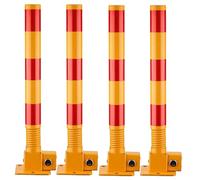 Safety Bollard Post Traffic Control - Reflective Spring for Car Parking Steel Delineator Barrier Security Pole