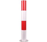 Safety Bollard Post White Red, Parking Bollards for Traffic Crowd Control, Traffic Delineator Posts 1 2 4 6 8 10pack, Outdoor Traffic Control Barriers(White+Red D76mm,H60cm 1pc)