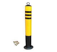 Safety Bollard Post with Reflective Strips, Rustproof and Waterproof Parking Bollards for Traffic Control, Driveway Security, Set of 8