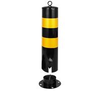 Safety Bollard Post with Removable Base and Lock, 20 24 30 Inch Height Steel Pipe Driveway Traffic-Sensitive Area Safety Bollards Parking Poles(20x4.5in)