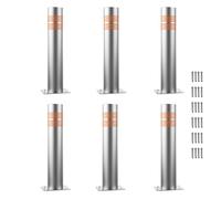 Safety Bollard Posts - Traffic Delineator, Driveway Security Barriers for Construction & Facility Management, Set of 8