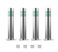Safety Bollard Posts - Traffic Delineator, Driveway Security Barriers for Construction & Facility Management, Set of 8