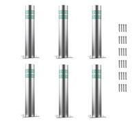 Safety Bollard Posts - Traffic Delineator, Driveway Security Barriers for Construction & Facility Management, Set of 8