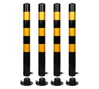 Safety Bollard, Removable Steel Bollards, Driveway Security Post Barrier, for Safe Lane Driveway Boundaries, Driveway Guardrails 4pack