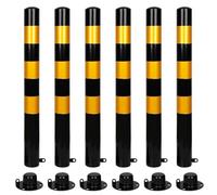 Safety Bollard, Removable Steel Bollards, Driveway Security Post Barrier, for Safe Lane Driveway Boundaries, Driveway Guardrails 6pack