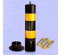 Safety Bollards,Heavy Duty Steel Parking Barrier,29.5in Metal Traffic Bollard for Parking Lot,Driveway Pole(1pcs)