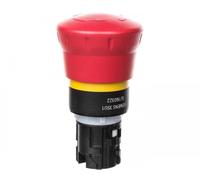 Przycisk bezpieczeństwa 22mm tworzywo czerwony 40mm odbl przez obrót IP69k SIRIU