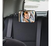 Safety Car Seat Mirror for Rear Facing Infant, Clear Wide View, 360°Rotation, Easily Observe the Baby Move, Secure, Shatterproof