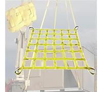 Safety Cargo Lifting Net - Heavy Duty Bungee Cargo, Polyester Flat Lifting Net, Personalized Cargo Net Straps, Ship Loading And Unloading Goods Dock Hoisting Net(3 X 3/Mesh 20cm/Load 3.5t)