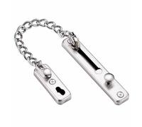 Safety Chain Door Lock Heavy Duty Latch Chain Door Lock with Spring Anti-Theft snap Lock, Stainless Steel Brushed Nickel
