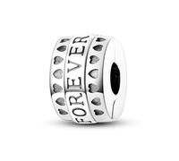 Safety Chain Jesus Sun Safety Chain Dog Cat Charm Bead Pendant 925 Sterling Silver Compatible With Pandora Charm Moments Bracelet (Forever Love You Heart Stopper Clip On Spacer)