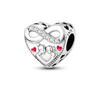 Safety Chain Nurse Mother Daughter Fatima Hamsa Star Love Charm Bead Pendant 925 Sterling Silver Compatible With Pandora Charm Moments Bracelet (Mother Daughter Sister I Love You Heart)