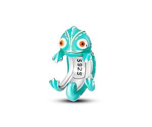 Safety Chain Wedding Mom Mum Newborn Lucky Rainbow Cat Charm Bead Pendant 925 Sterling Silver Compatible With Pandora Charm Moments Bracelet (Chameleon Hugging Hug Lizard)