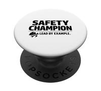 Safety Champion - Lead by Example | Professional Gift Idea PopSockets Adhesive PopGrip