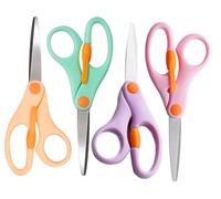 Safety Children Scissors Stainless Steel Blades and Soft Grip, Great for Home and School, Assorted Color, 13.5cm (4)