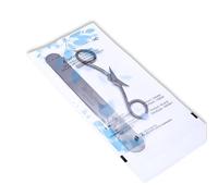 Safety Clean 100 Pcs Clear Combination Sterilization Bags - For Autoclave and Dry Oven - Self Adhesive Bags for Manicure and Pedicure Tools (Blue, 100x200)