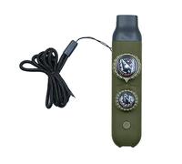 Safety Compass Whistle - High Pitch Resonant Noise Maker, 12x2.6cm Integrated Magnifying Glass, Sealed Storage Bin | Temperature Gauge Orientation Device For Outdoor Adventure Boating Fishing Wildlife