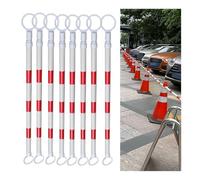 Safety Cone Connecting Rod, Retractable Traffic Cone Bar Pack Of 2-20 5.2-9.8 ft Red And White(1.6-3m,8pcs)