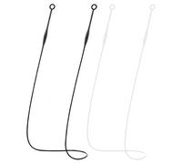 Safety Connector Cord, 2 Pcs Silicone Magnetic Ear Plug Black Lanyard Cord with Removable Tips Flexible Tug-Resistant Safety Cord Works with Most Earplugs for Travel Sports Daily Use (No Earplugs)