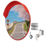 Safety Convex Mirror Traffic Mirror Corner Mirrors Acrylic Convex Blind Spot Mirrors for Driveway Road Parking Lot Garage Warehouse(60cm/23.6in)